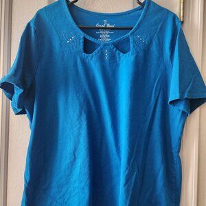 Coral Bay blue blouse size 1X